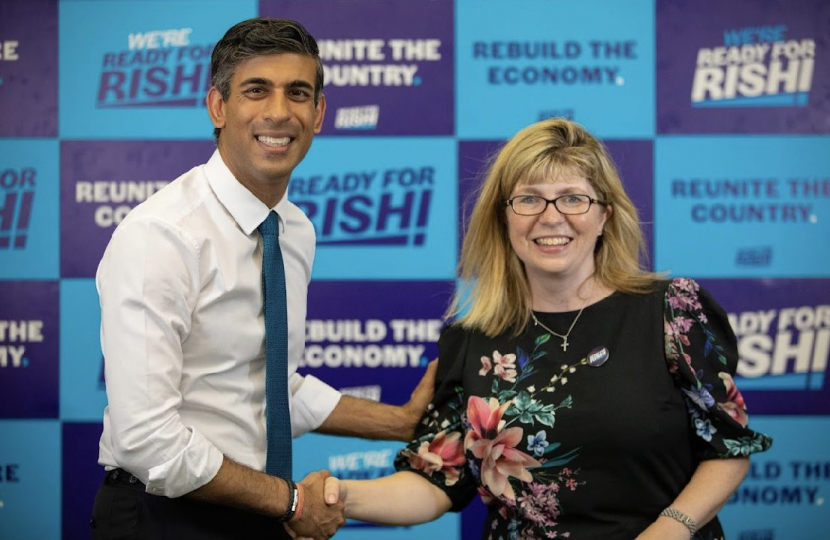 Rishi Sunak and Maria Caulfield